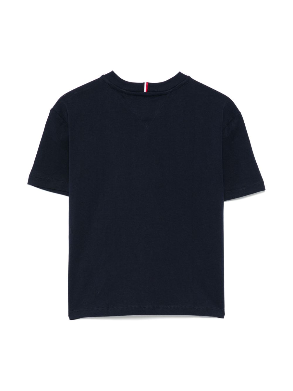 Tommy Hilfiger Junior logo-embroidered T-shirt - Blauw