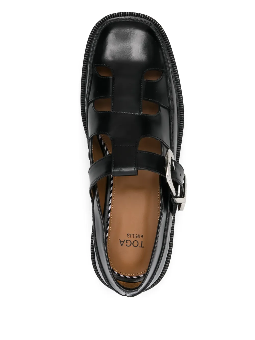 Toga Virilis leather loafers Black