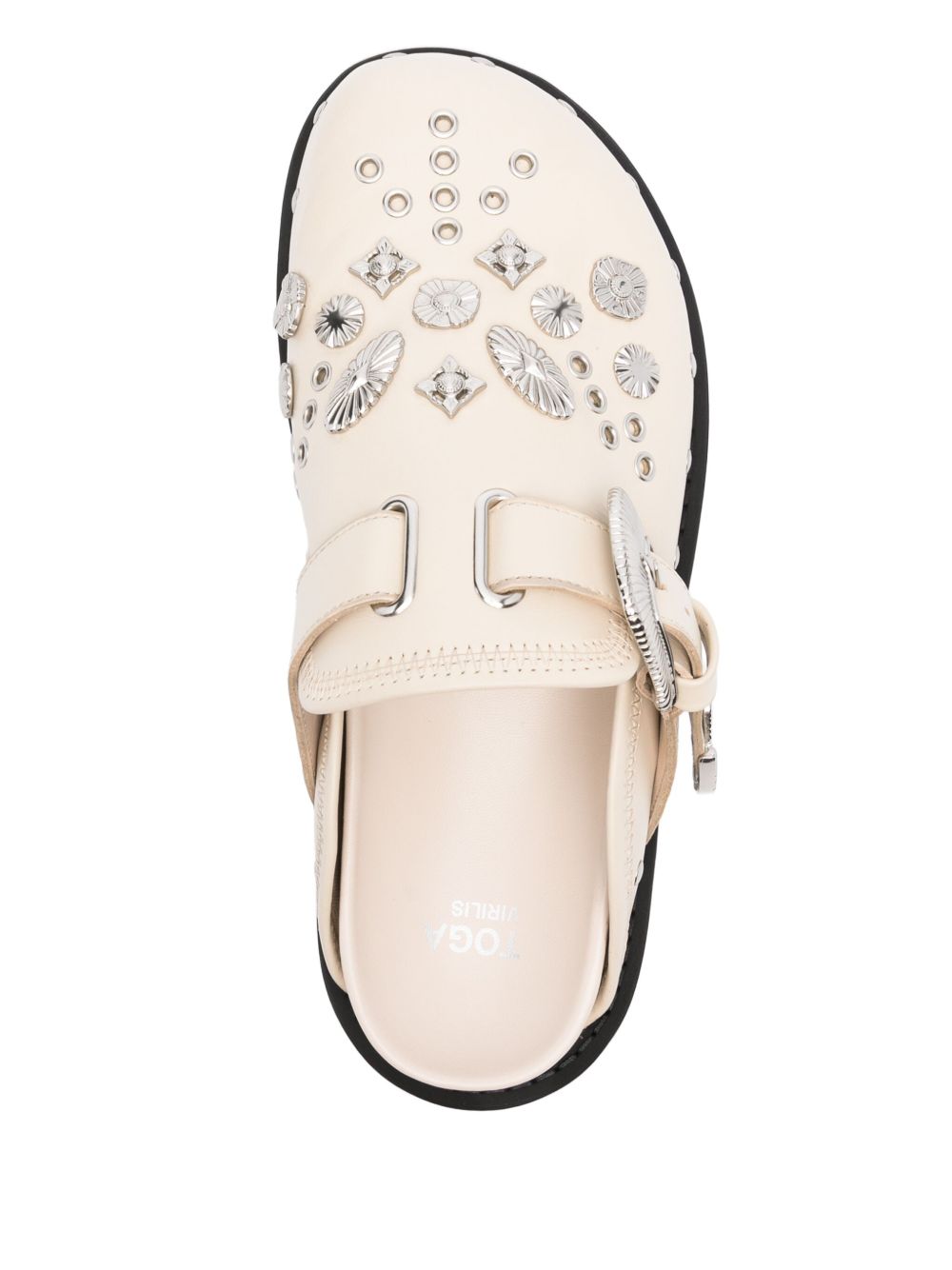 Toga Virilis Slippers met studs Wit