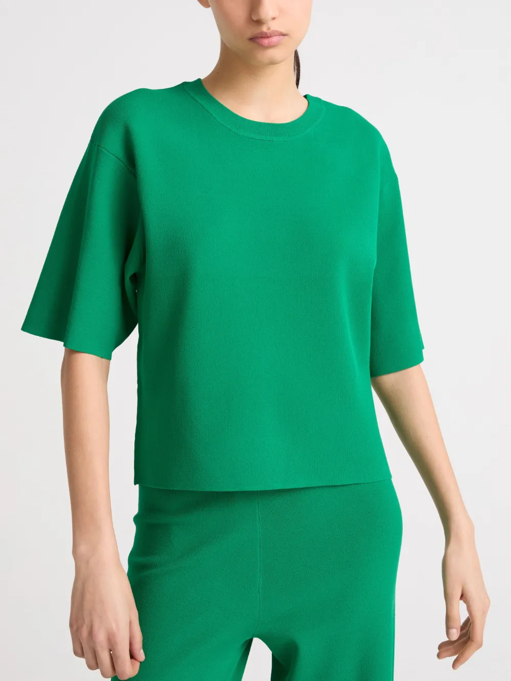 Yves Salomon Cropped T-shirt Groen