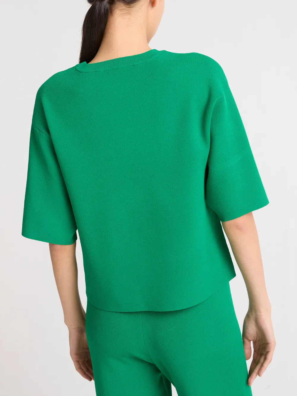 Yves Salomon Cropped T-shirt Groen