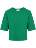 Yves Salomon knitted cropped T-shirt - Green