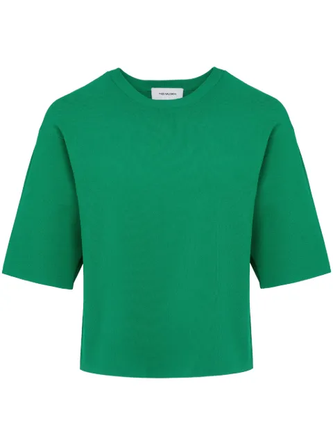 Yves Salomon knitted cropped T-shirt