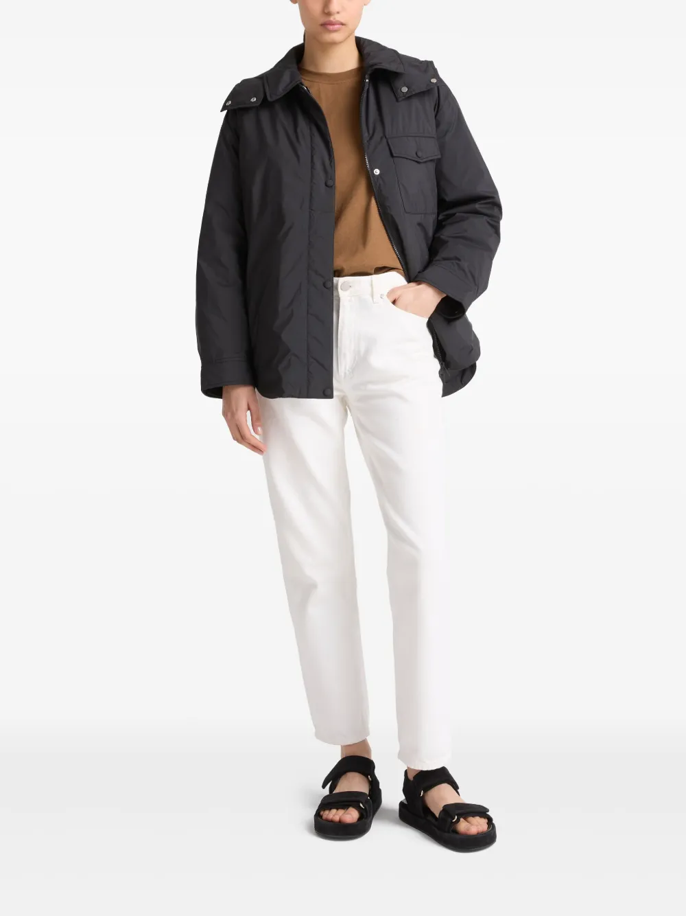 Yves Salomon down overshirt - Zwart