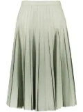 Yves Salomon lambskin pleated skirt - Green