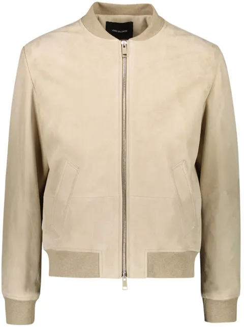 Yves Salomon suede varsity jacket