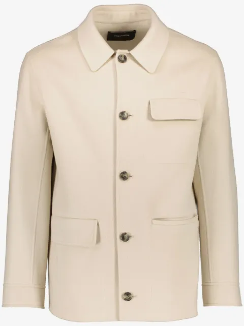 Yves Salomon wool-cashmere shirt jacket