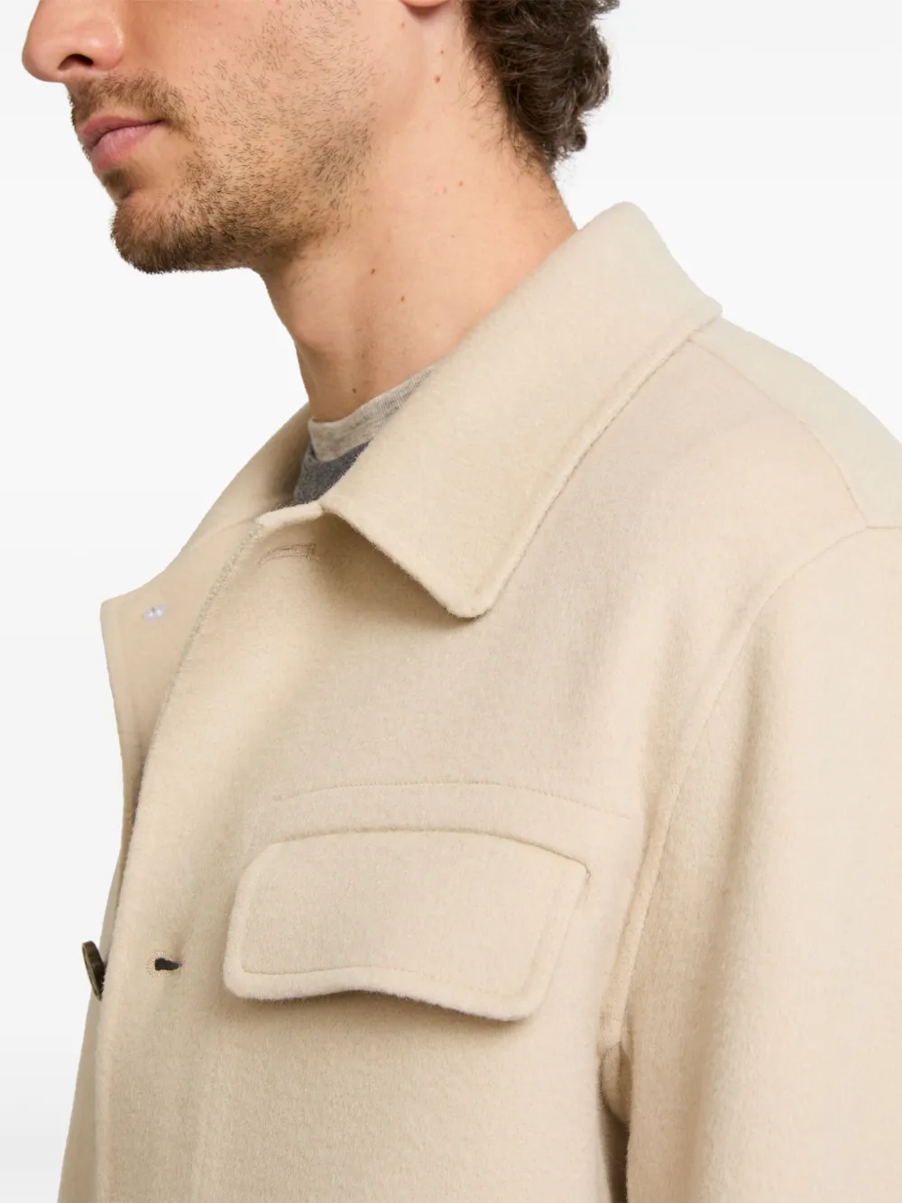 Yves Salomon Shirtjack van kasjmiermix Beige