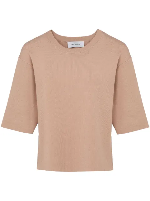 Yves Salomon knitted cropped T-shirt