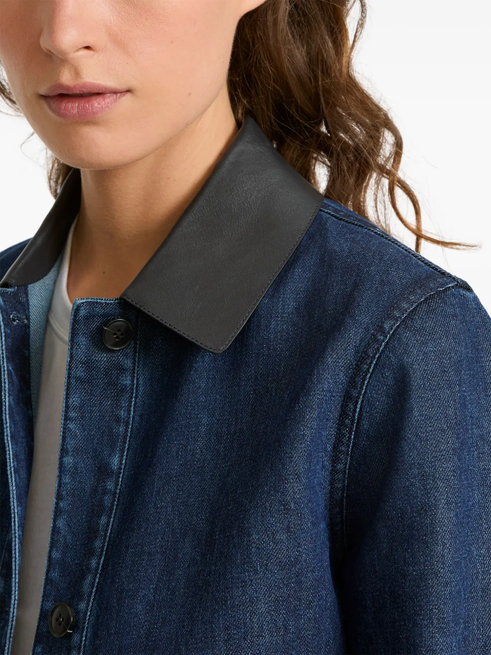 Yves Salomon Denim jack Blauw