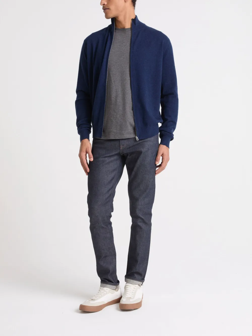 Yves Salomon zipped cardigan - Blauw