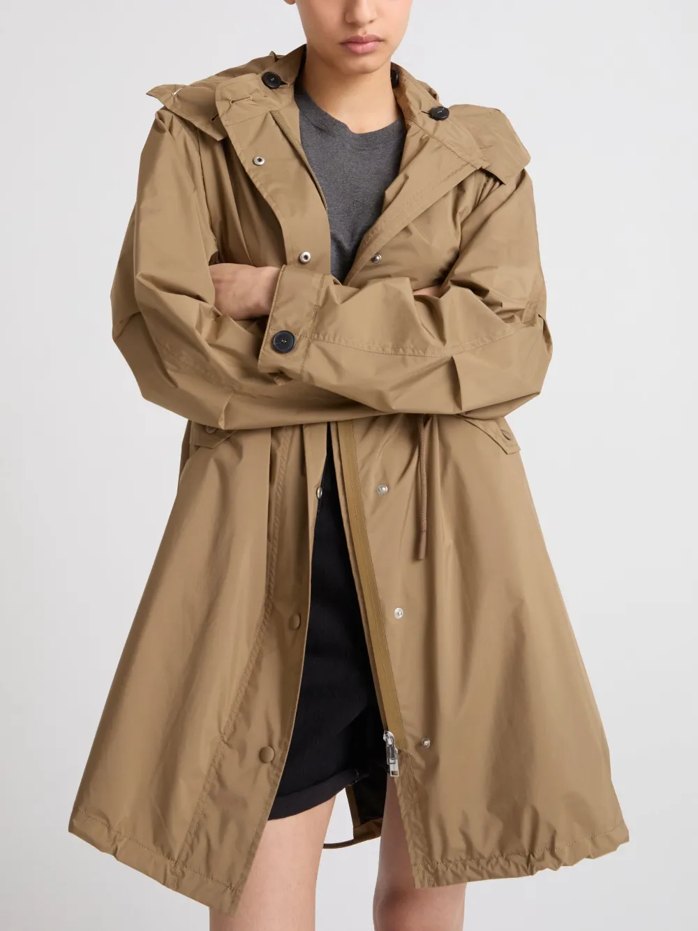 YVES SALOMON DRAWSTRING PARKA