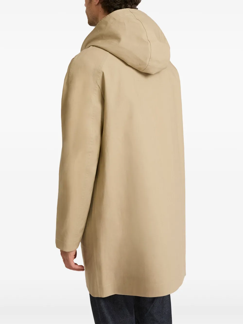 Yves Salomon Dubbelzijdige jas met capuchon Beige