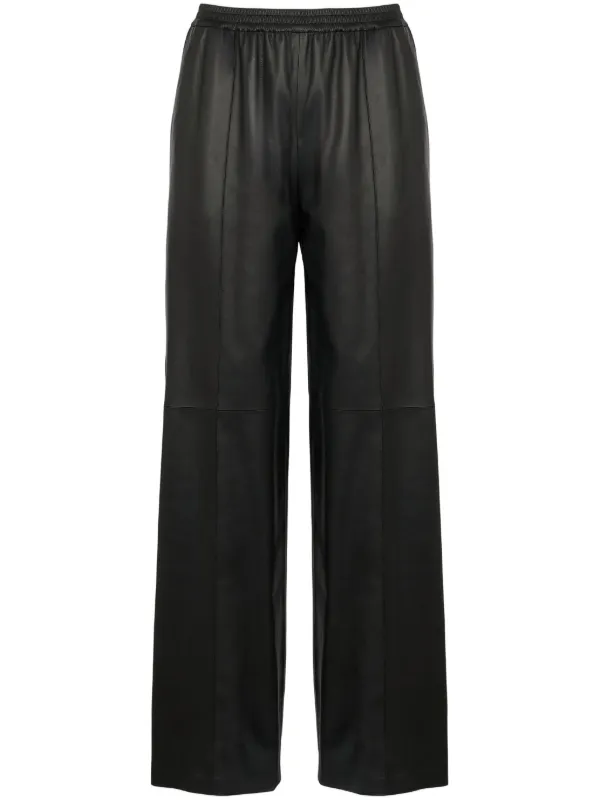 ◆YVES SALOMON レザーパンツ Leather trousers - black - Yves Salomon – Yves Salomon US