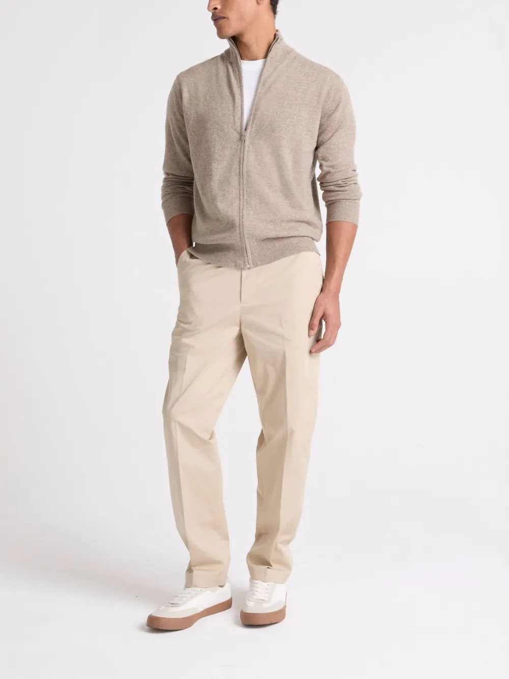 Yves Salomon zip-up cardigan - Beige