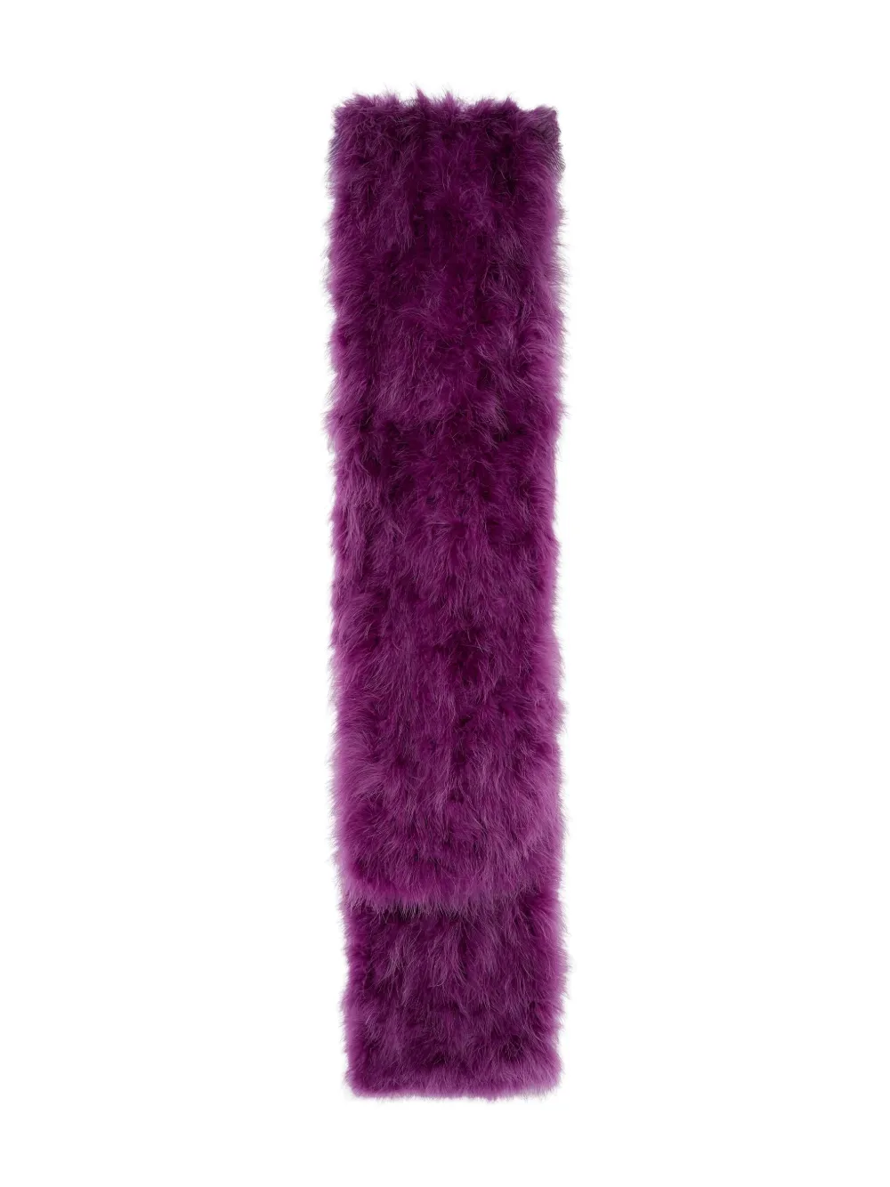 Yves Salomon Feather-detailing Scarf In Purple
