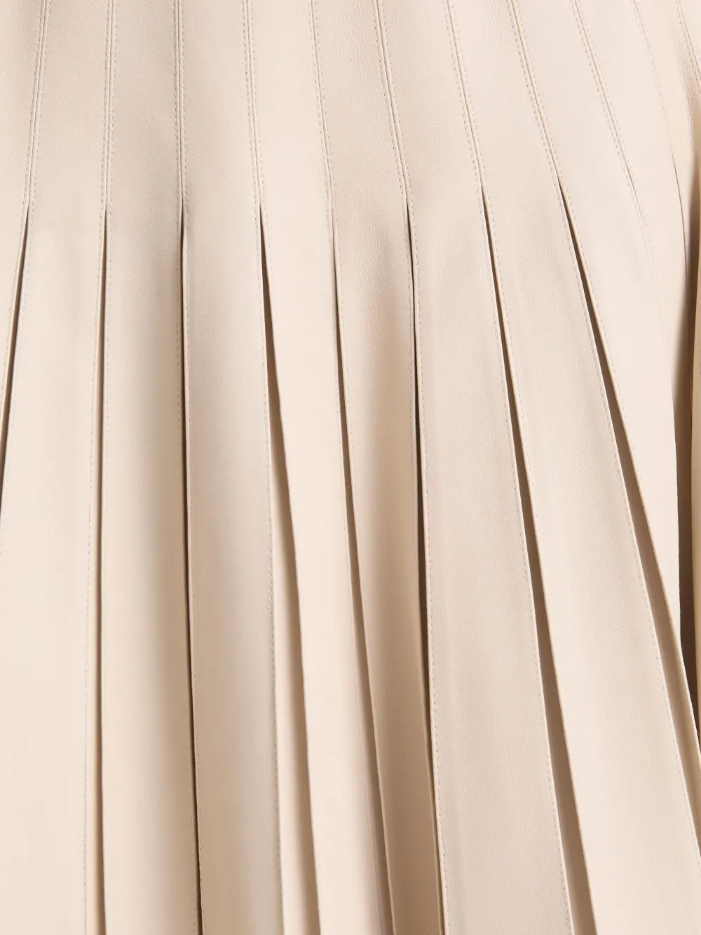Yves Salomon Leren midi-rok Beige
