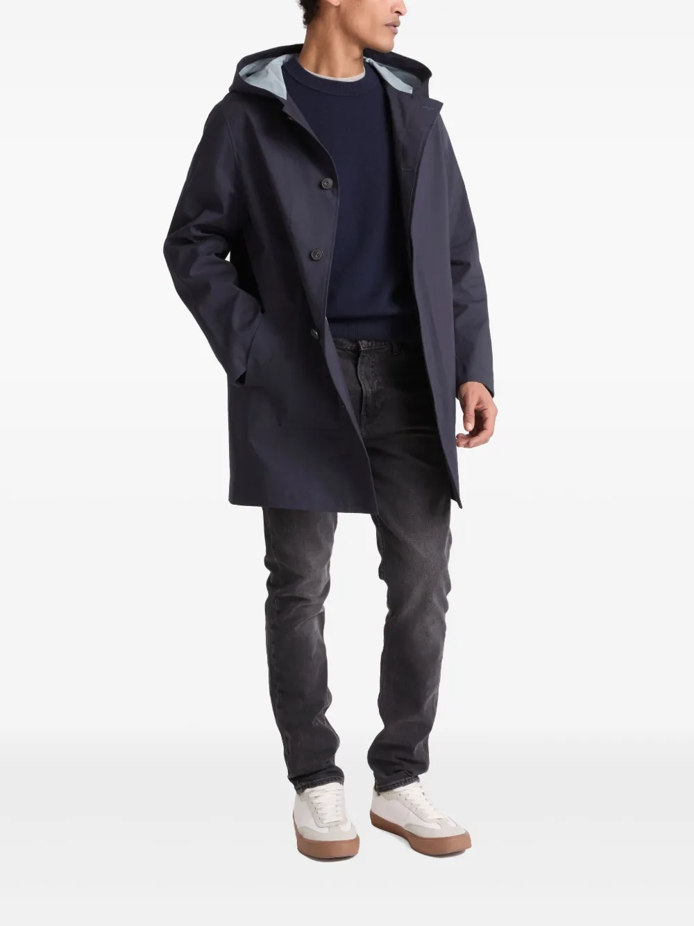 Yves Salomon Jas met capuchon Blauw