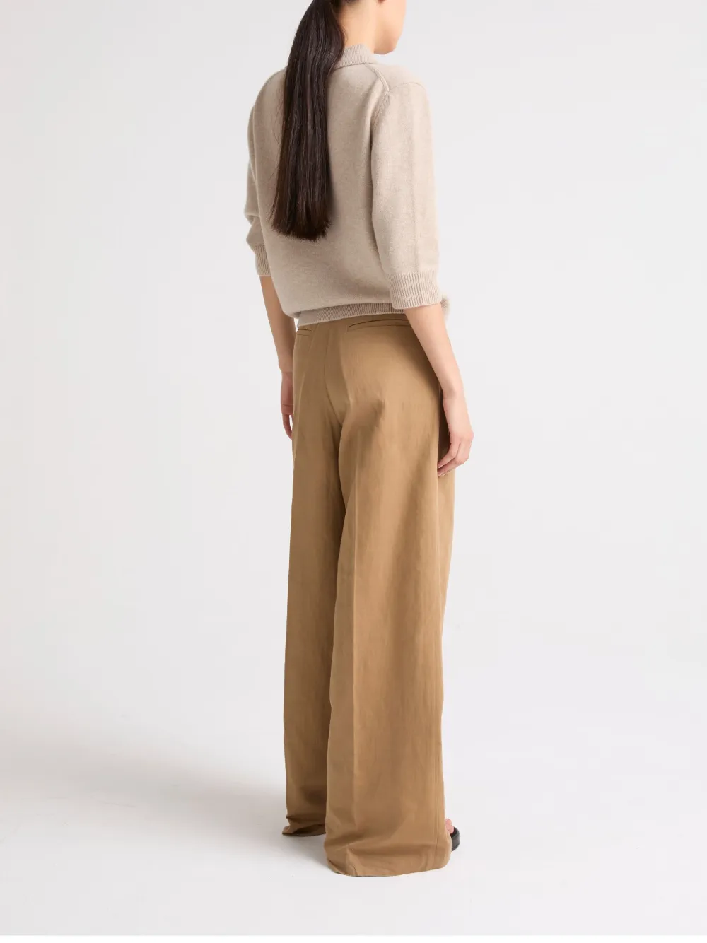 Yves Salomon Pleated Trousers In Neutrals
