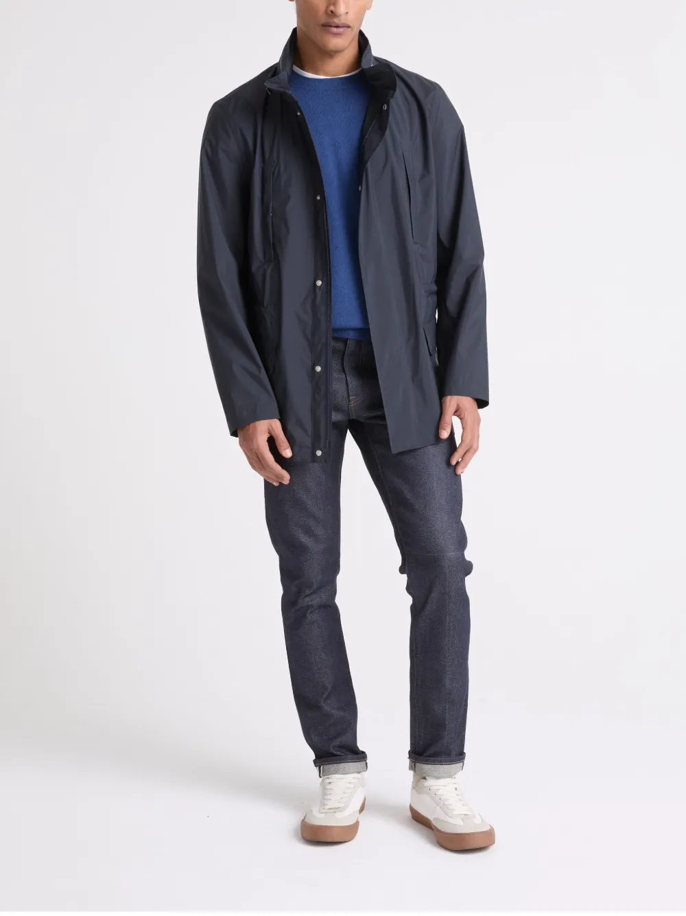 Yves Salomon Jack met hoge hals Blauw