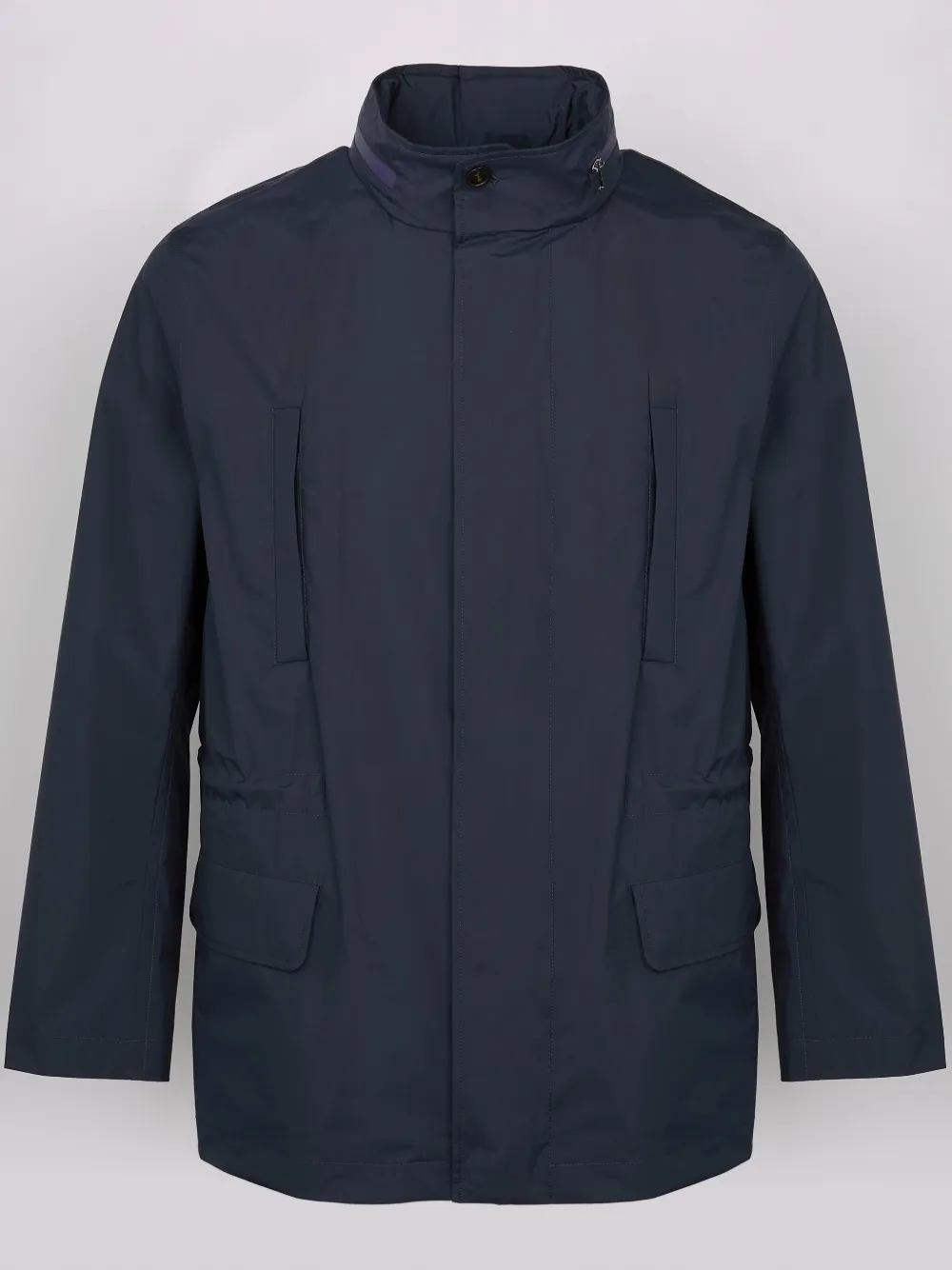 Yves Salomon High-neck Jacket In Blue