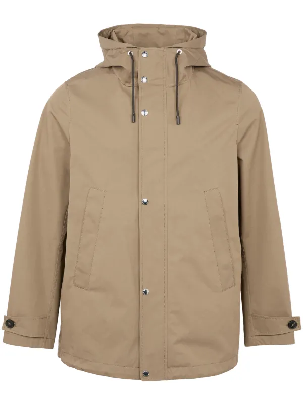 Yves Salomon Hooded Jacket in Brown