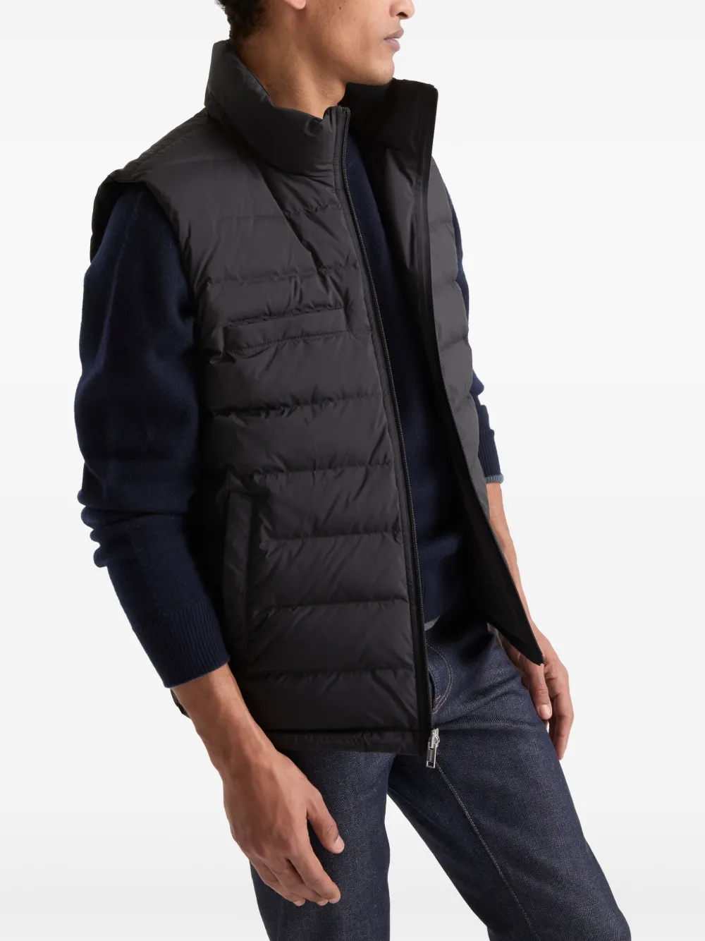 Yves Salomon Omkeerbaar gilet Zwart