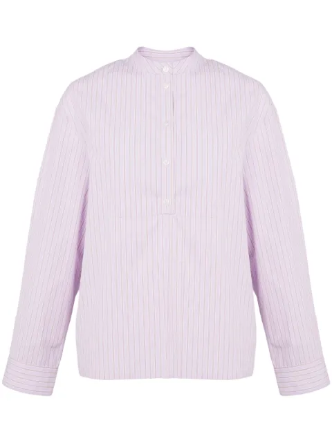 Yves Salomon striped cotton poplin blouse