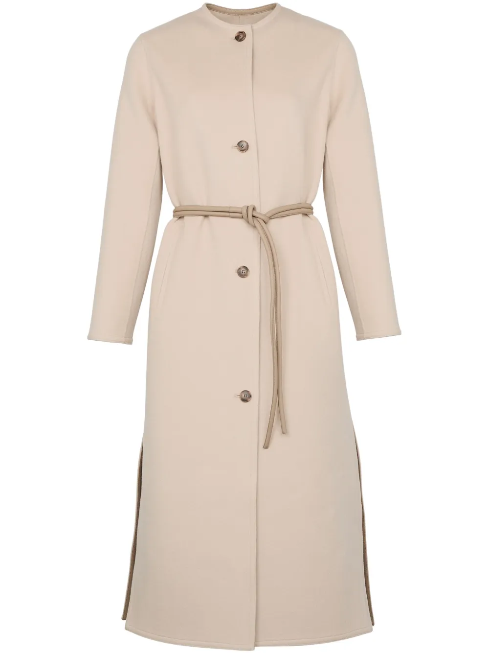 Yves Salomon Cashmere-blend Coat In Neutral