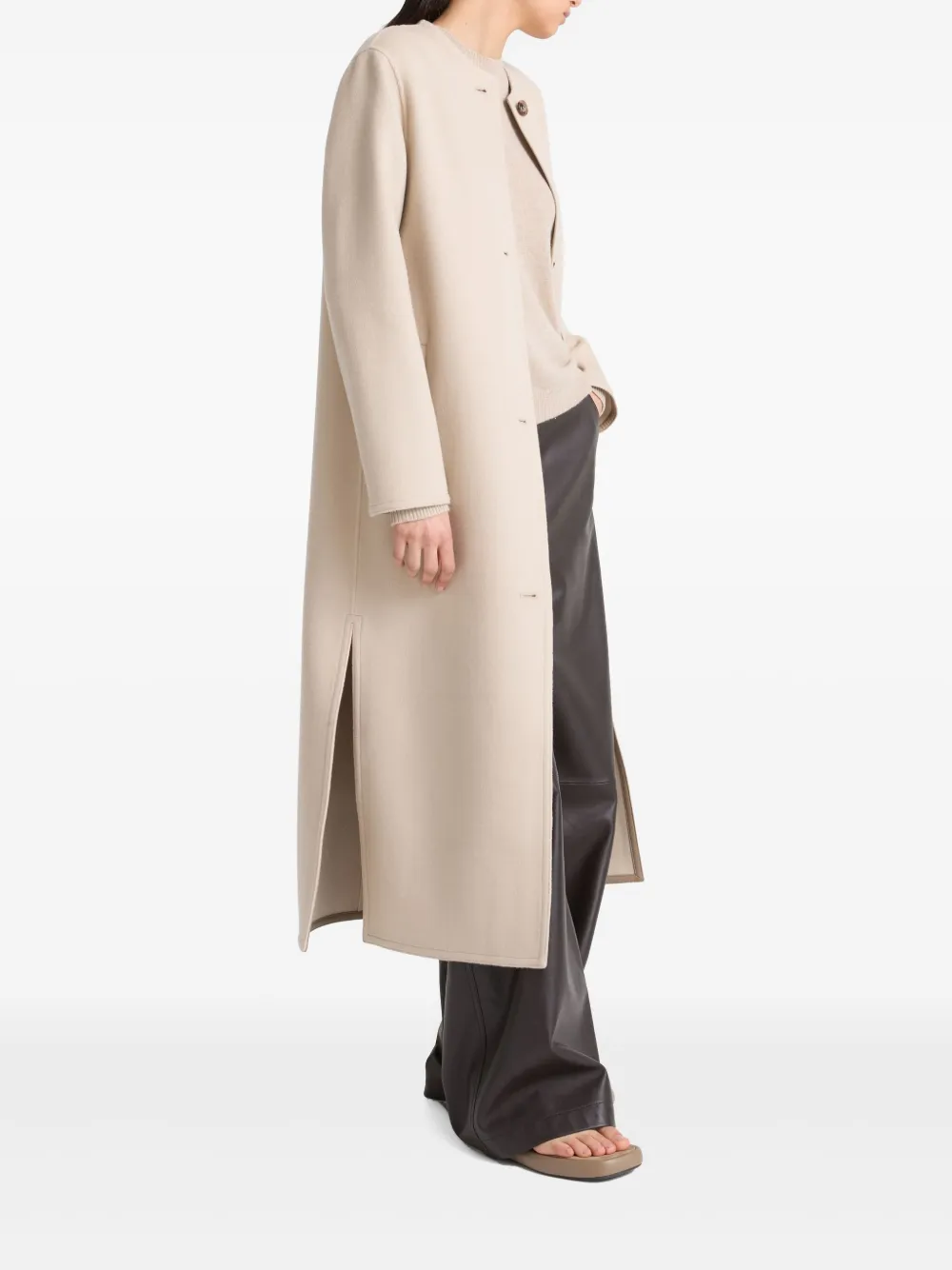 Yves Salomon Cashmere-blend Coat In Neutral