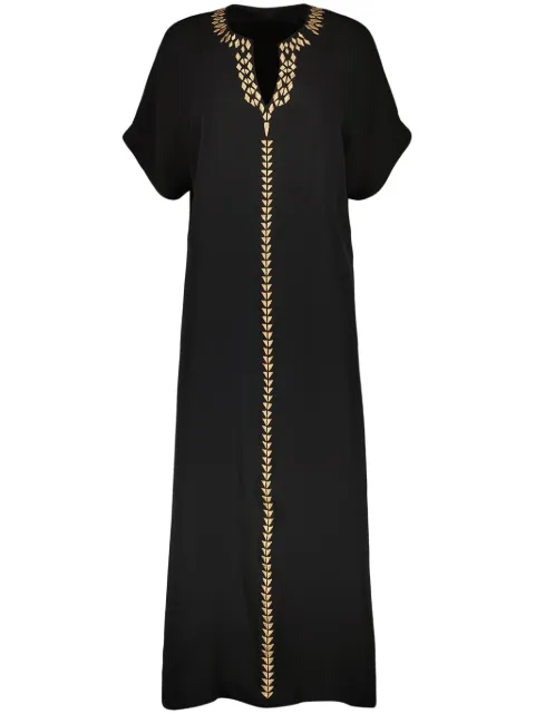 Yves Salomon vestido de seda bordado