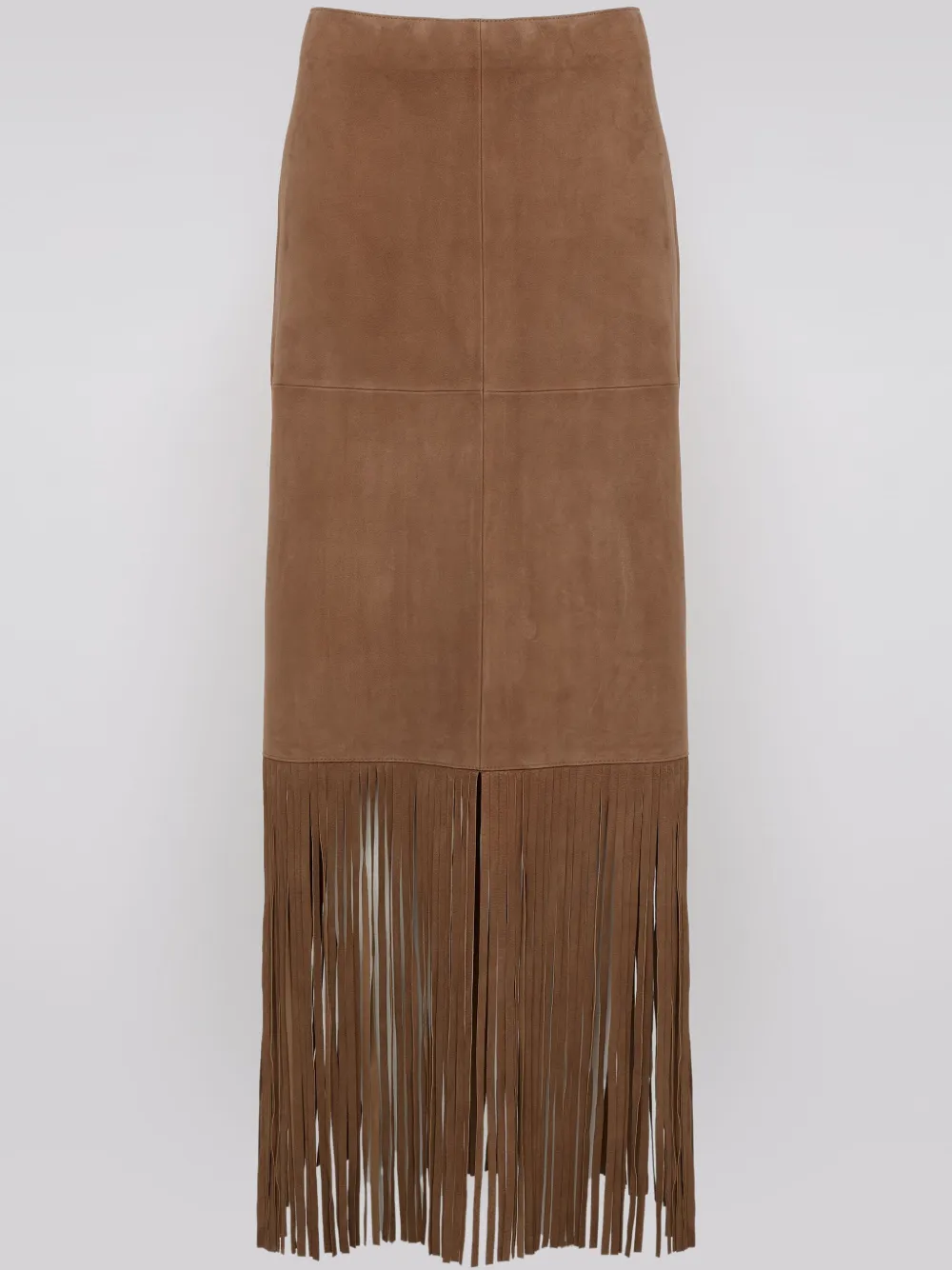 Yves Salomon Leather Skirt In Braun