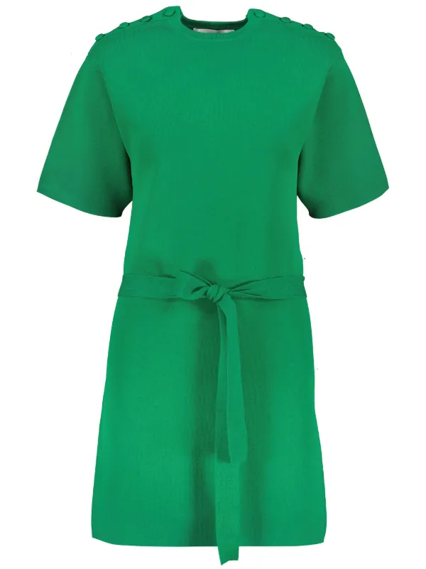 knitted t shirt dress Knitted T-shirt Dress - Green - Summer Sale - Size S