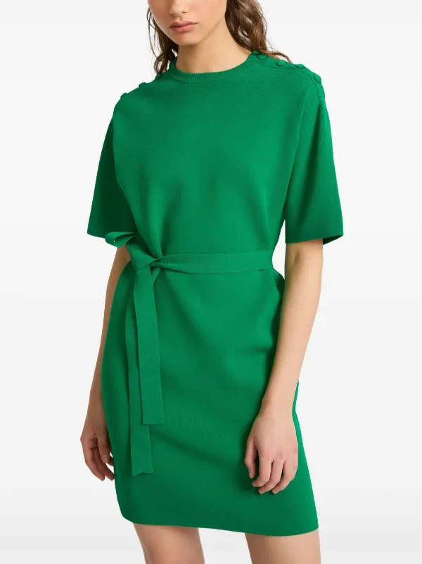 knitted t shirt dress Yves Salomon Knitted T-shirt Dress | Green
