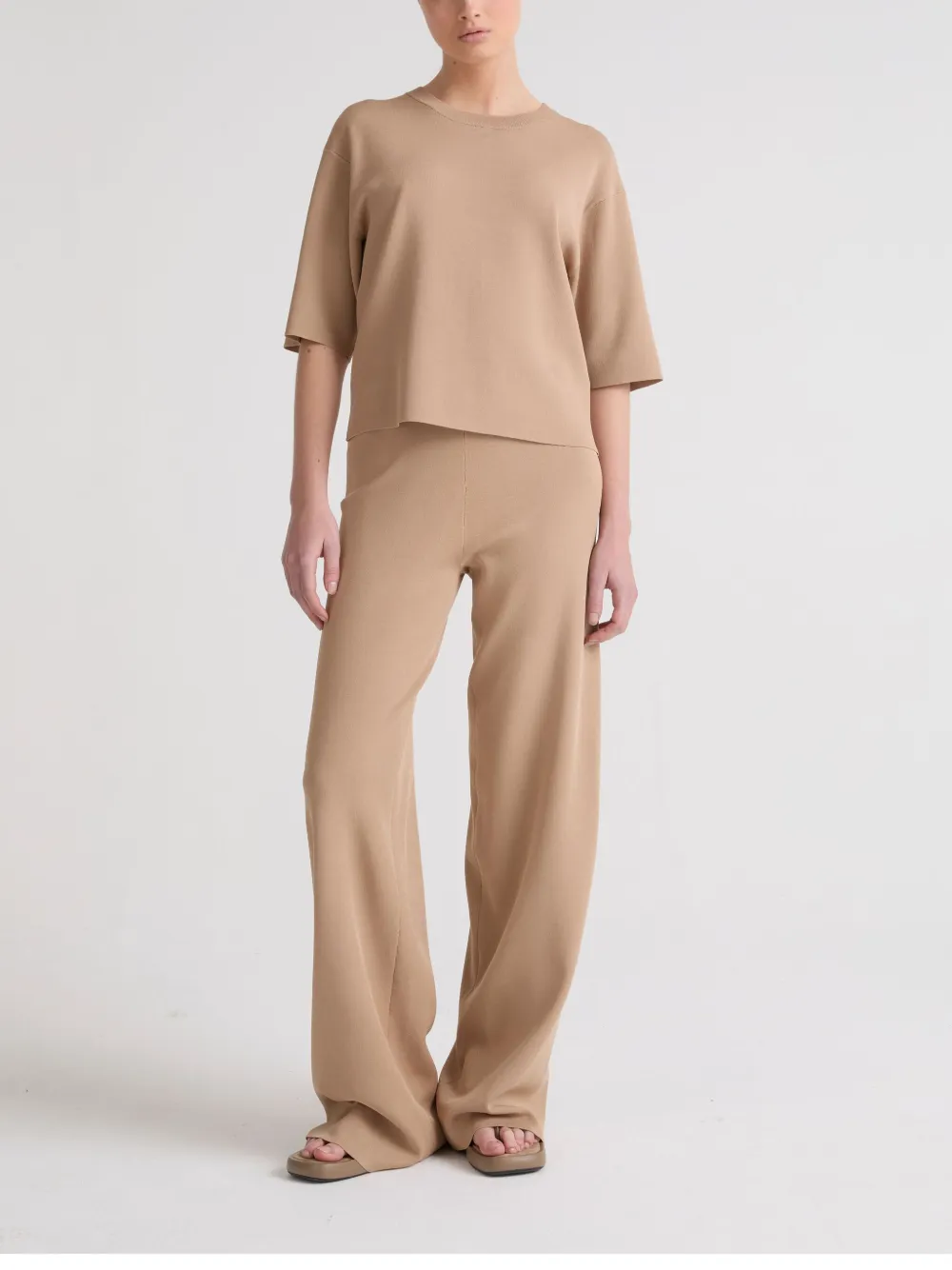 Yves Salomon knitted trousers - Beige