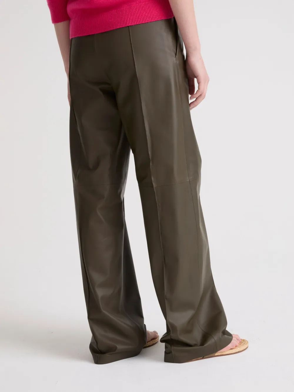 Yves Salomon Leren broek Bruin