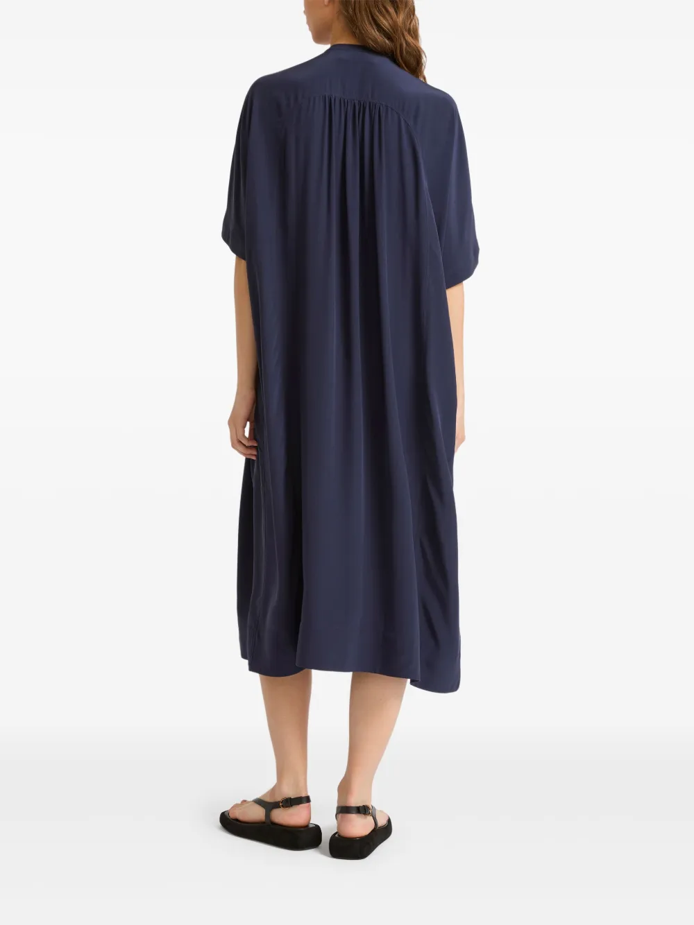 Yves Salomon Zijden tuniek Blauw