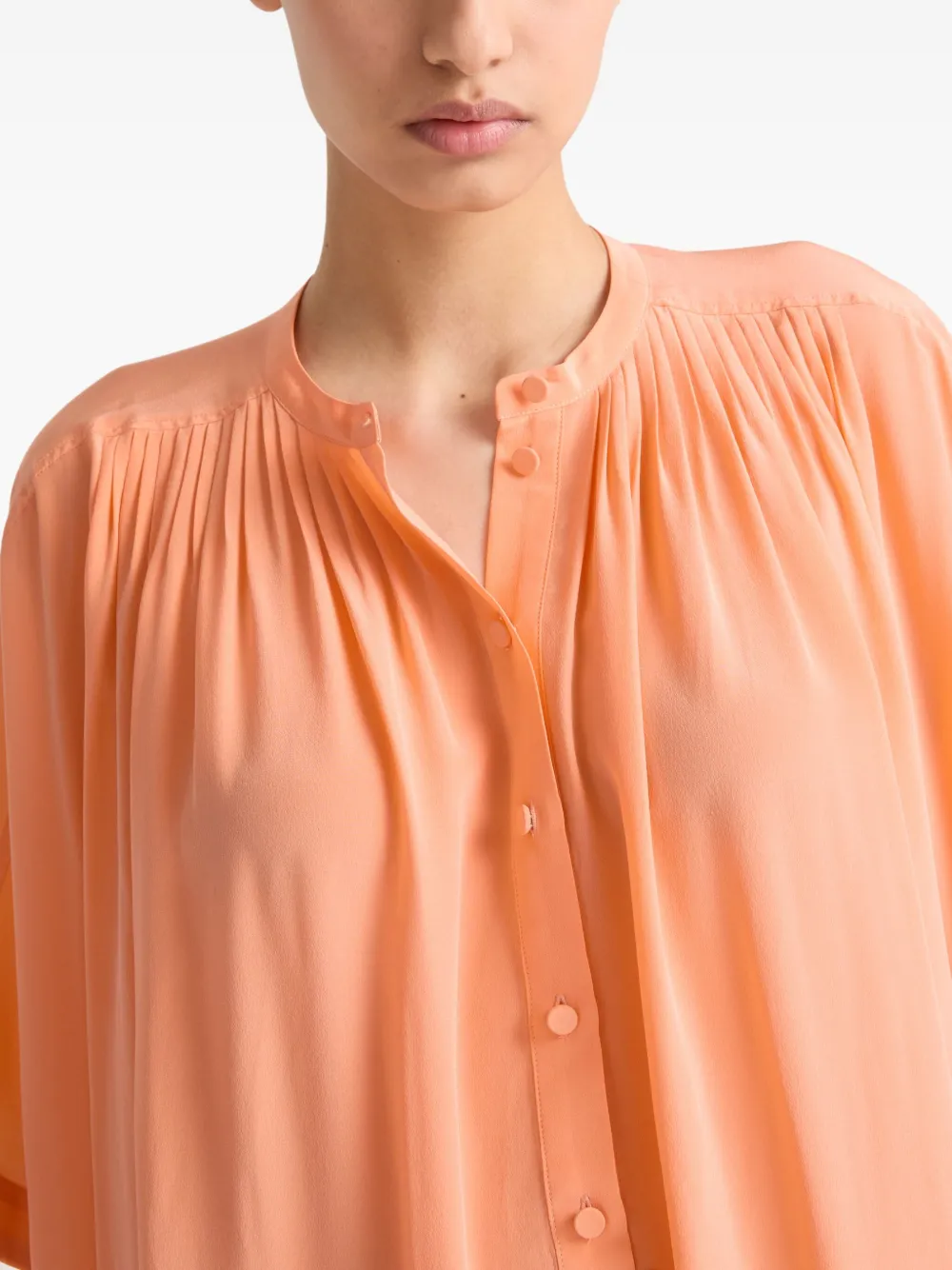 Yves Salomon Zijden midi-rok Oranje