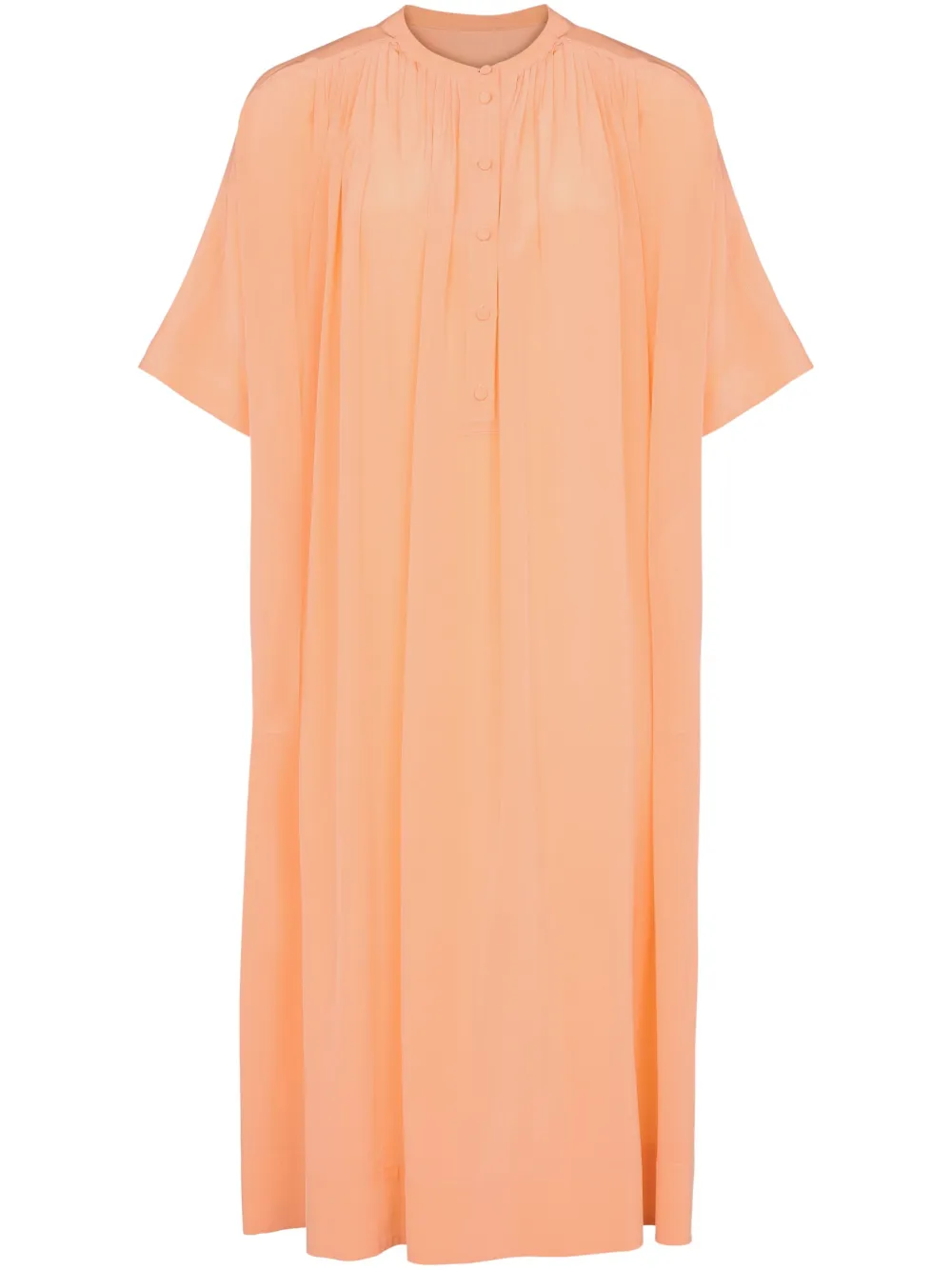 Yves Salomon silk midi skirt | Orange | Image 1