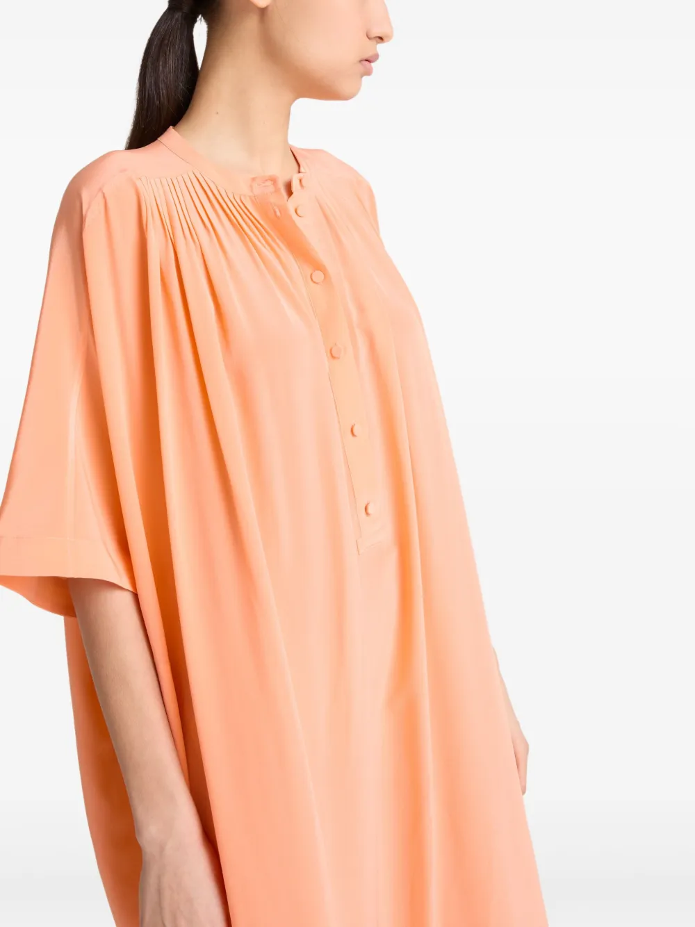 Yves Salomon Zijden midi-rok Oranje