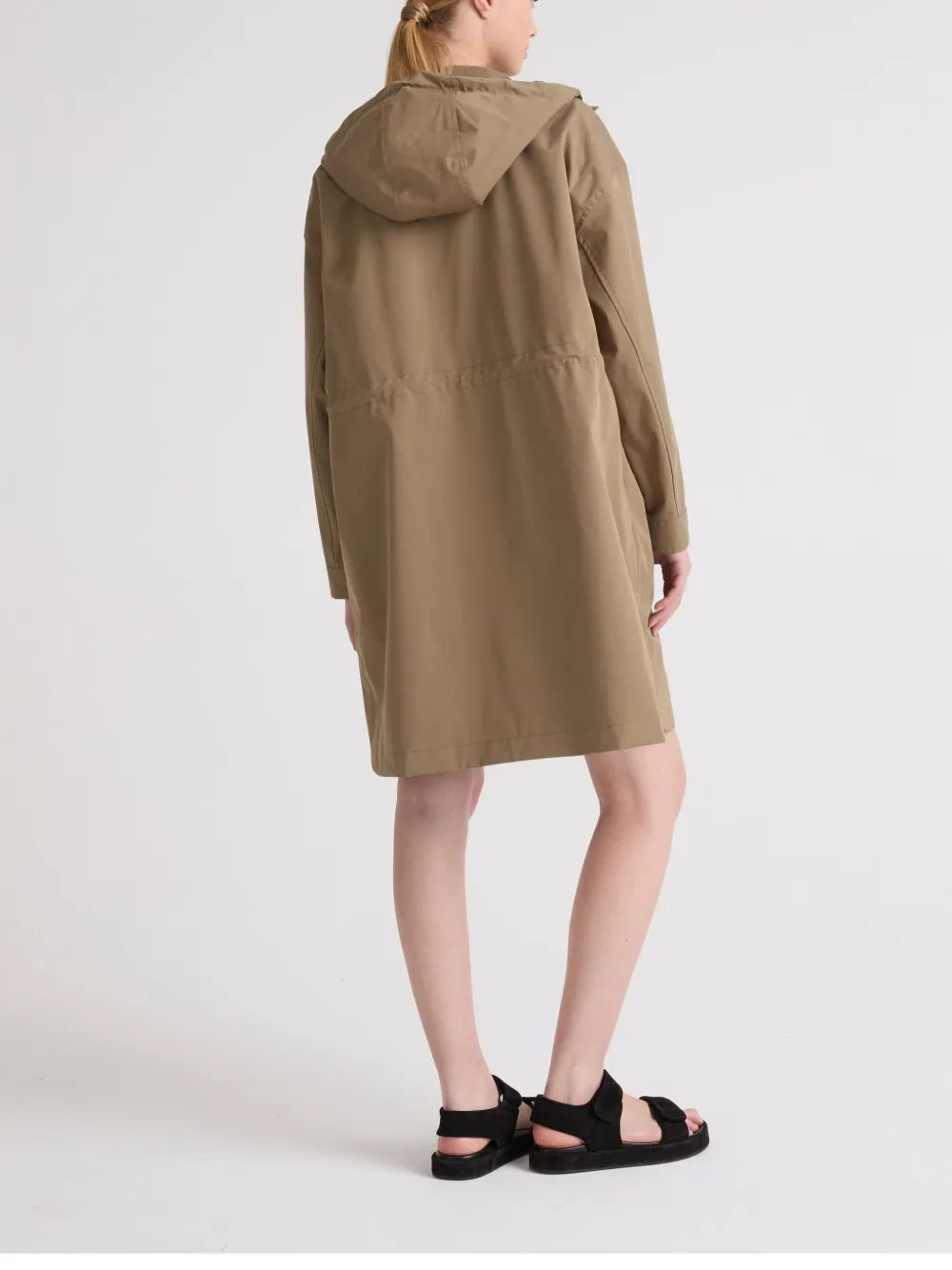 Yves Salomon Waterproof parka Beige