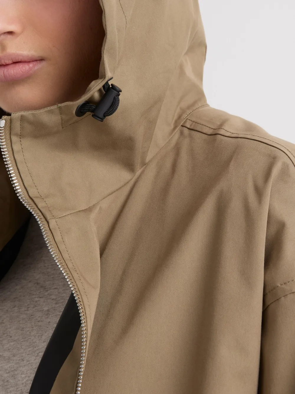 Yves Salomon Waterproof parka Beige