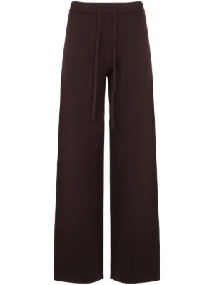 MM6 Maison Margiela single-stitch Logo Trousers | Brown | FARFETCH