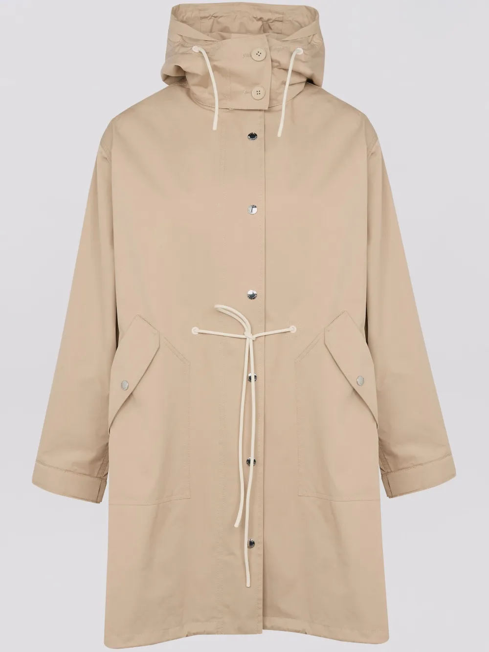 Shop Yves Salomon Waterproof Parka In Neutrals