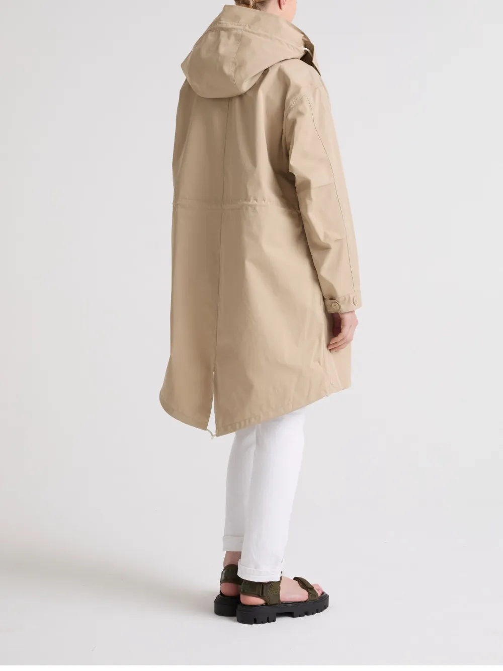 Shop Yves Salomon Waterproof Parka In Neutrals
