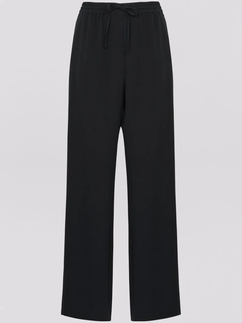 Yves Salomon Silk Trousers In Schwarz