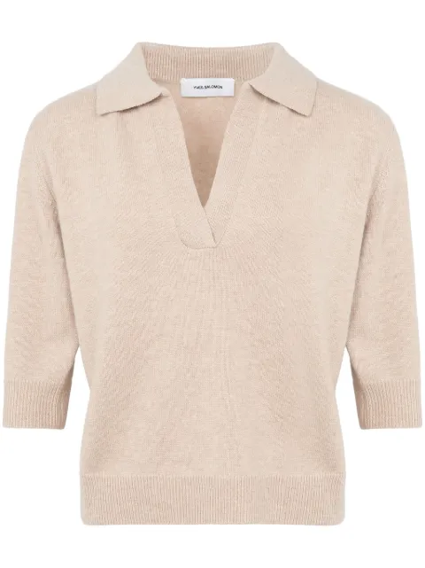 Yves Salomon knitted polo shirt 