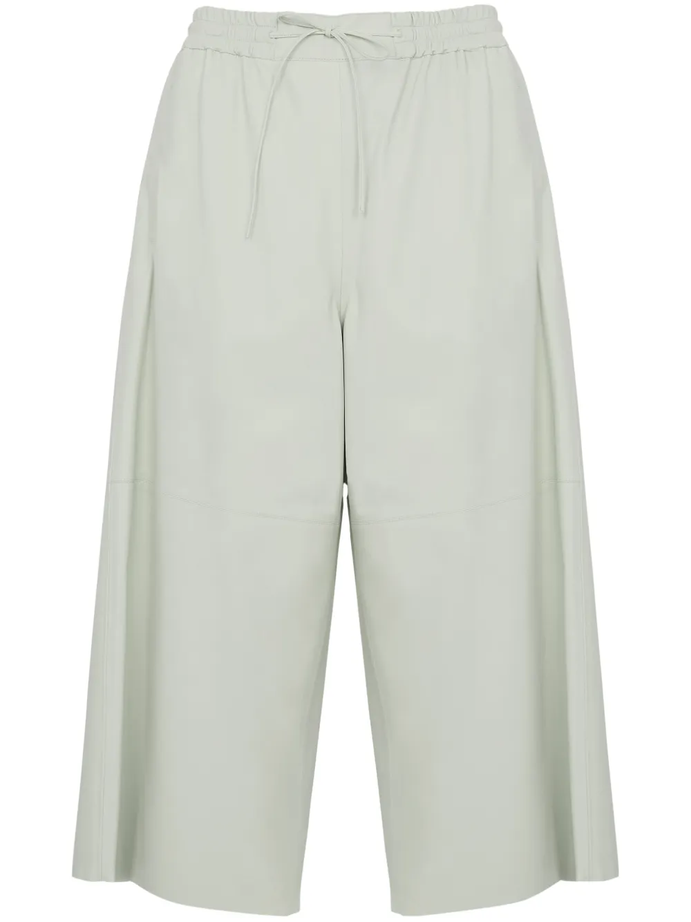 Yves Salomon Leather Trousers In White