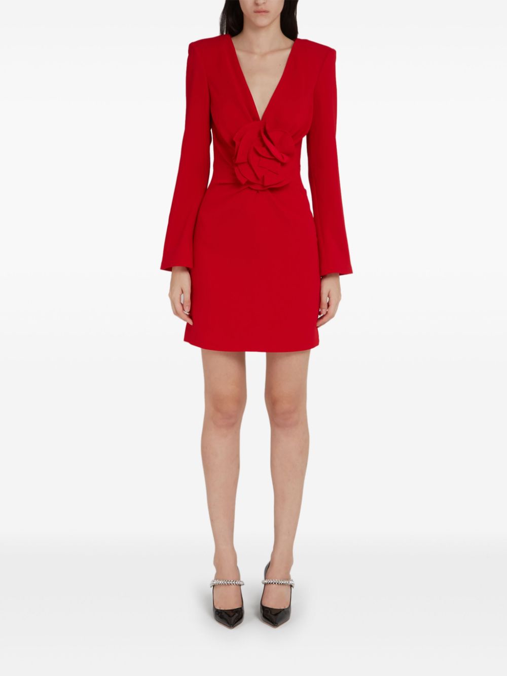 Roland Mouret Jurk met bloemenpatch - Rood