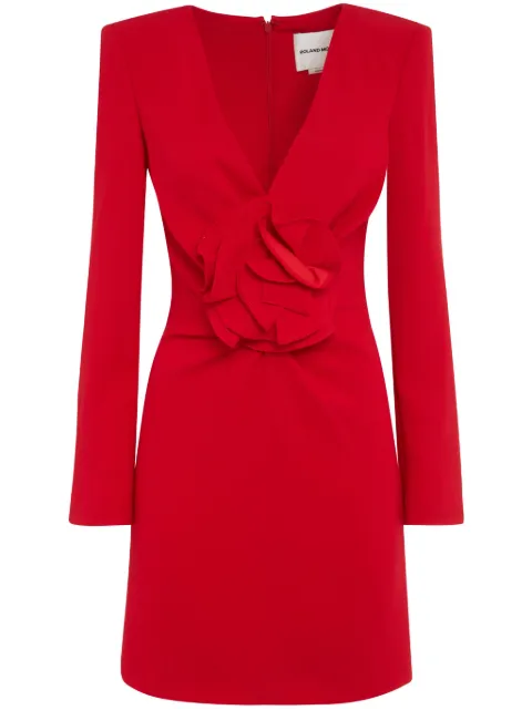 Roland Mouret vestido con aplique floral